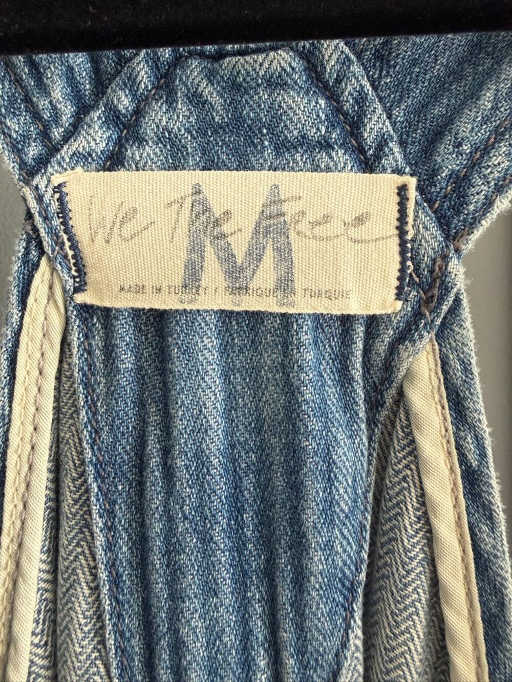 Free People Chambray Overalls Romper M - Picture 3 of 3